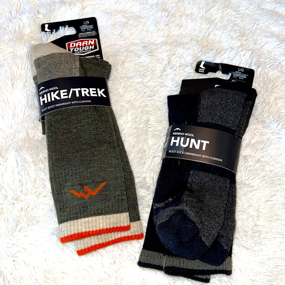 DARN TOUGH HIKE/TREK and HUNT MERINO WOOL SOCKS